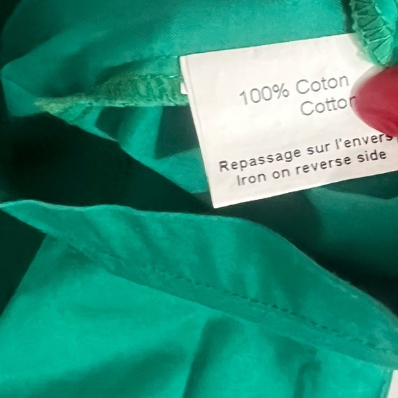 LeoCA Paris Green Dress Size Sleeveless Size Small Pockets Solid Spring Summer - Picture 5 of 6